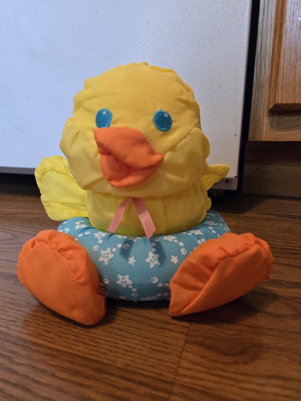 Vintage 1988 Fisher Price Puffalump Floating Duck Bath Toy Baby Infant Kids